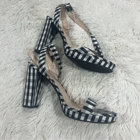 Libby Edelman LE Amanda Buffalo plaid chunky heels Size 11 - Picture 2 of 13